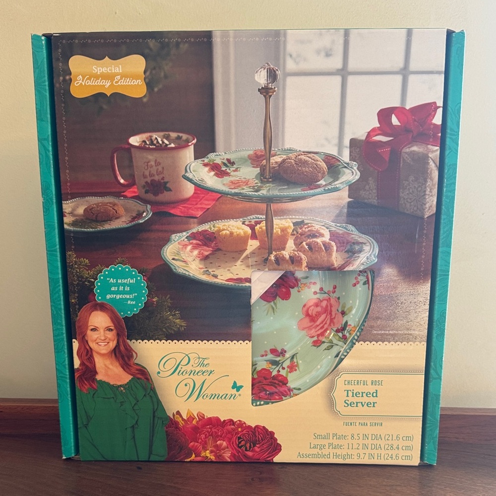 The Pioneer Woman Floral Tiered Server Trays